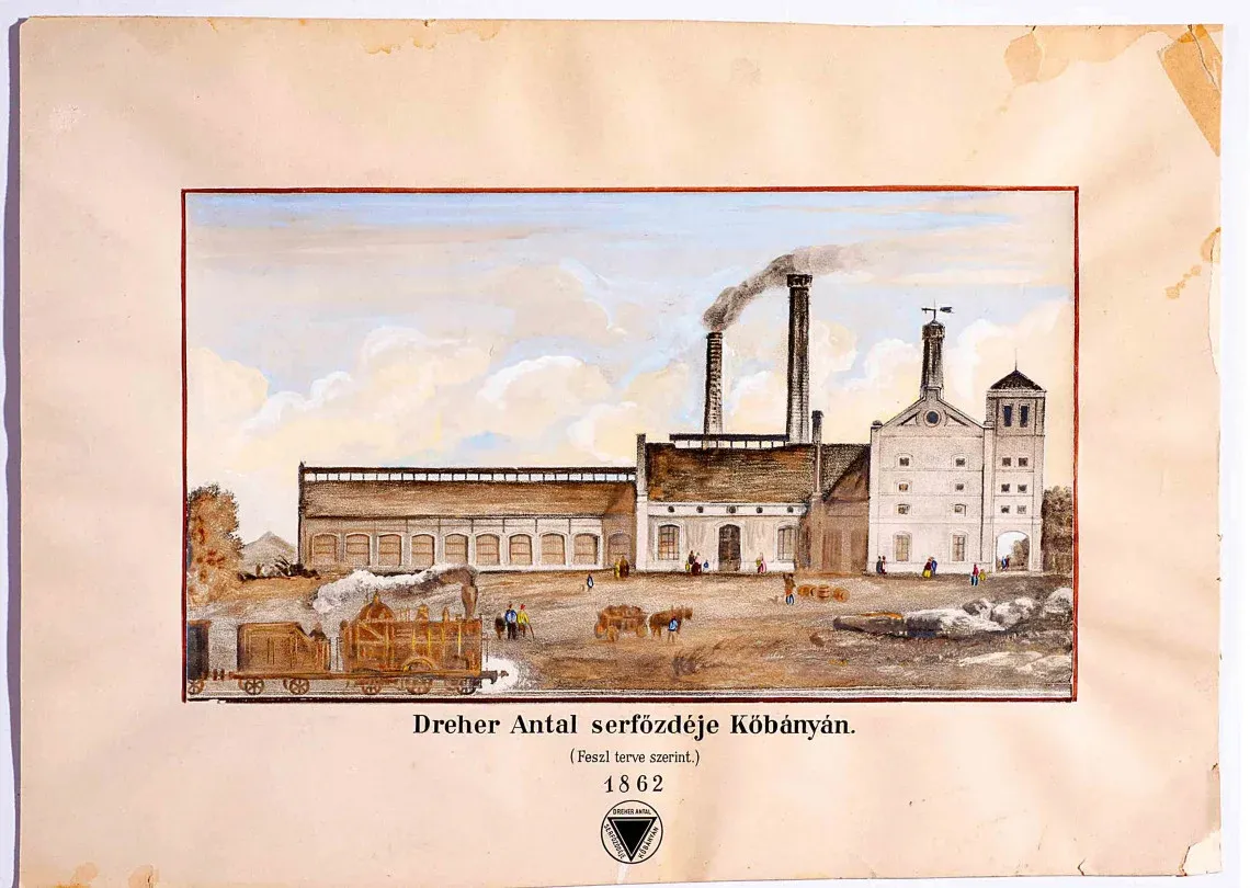 Anton Eugen Dreher’s brewery in Kőbánya, 1862