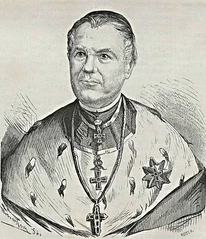 Lonovics József 1867-ben. Rusz Károly metszete Marastoni József litográfiája alapján 