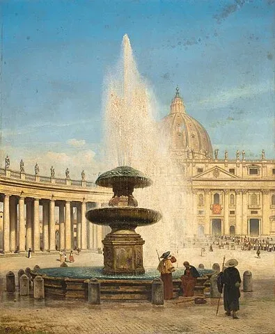 Szent Péter tér, Róma, 19. század közepe