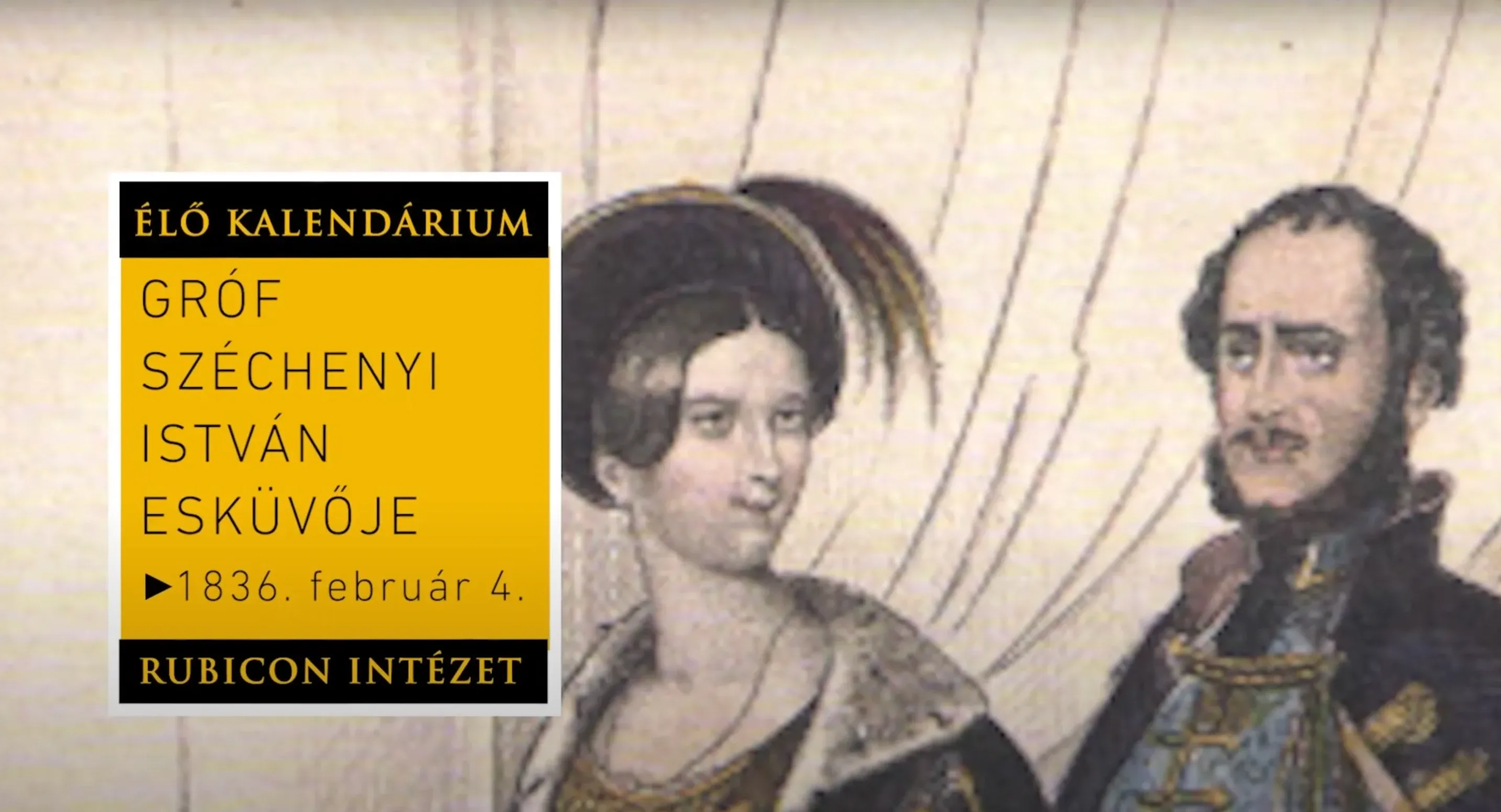 Gróf Széchenyi István esküvője Seilern Crescence bárónővel (1836. február 4.) - kiemelt kép