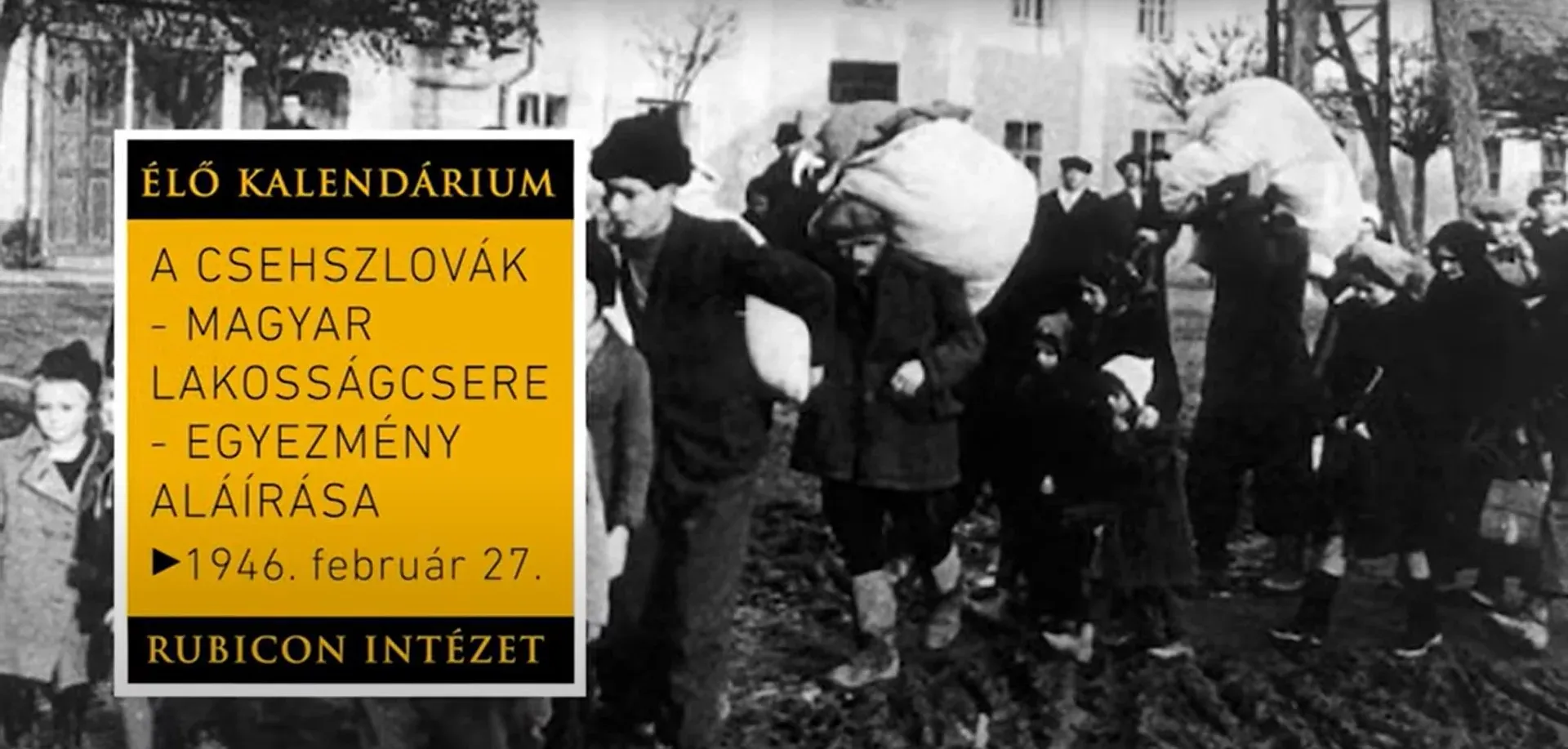A csehszlovák-magyar lakosságcsere-egyezmény aláírása (1946. február 27.) - kiemelt kép