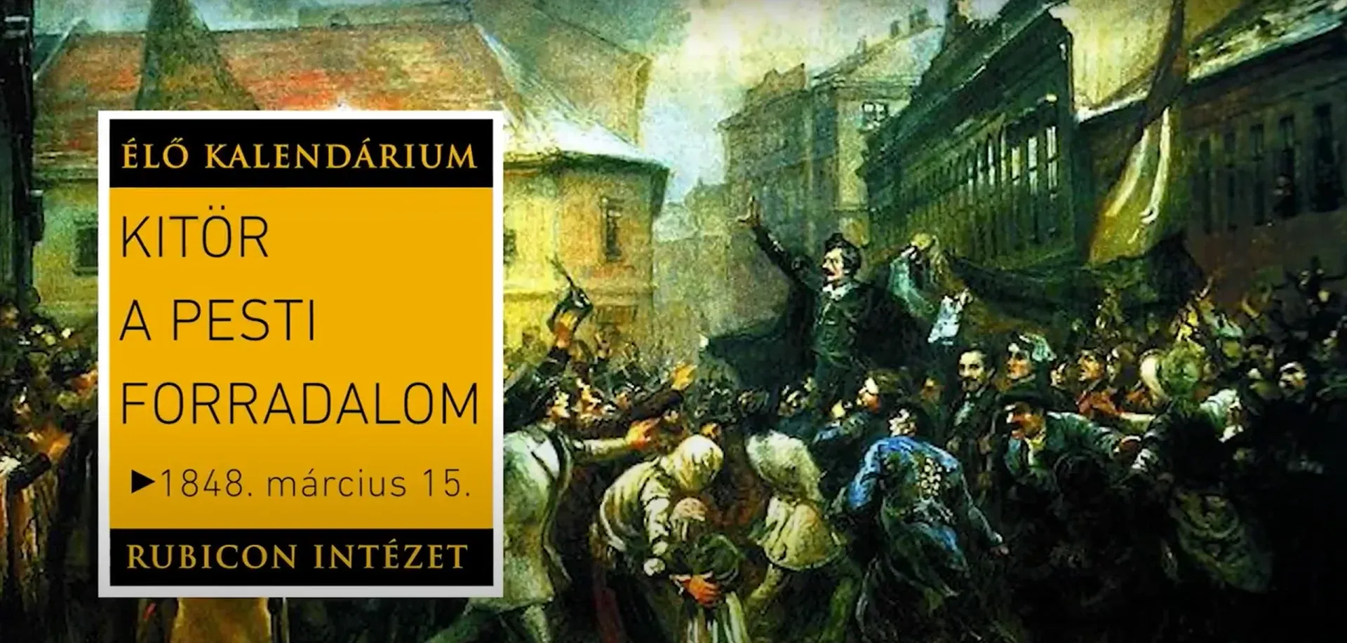 Kitör a pesti forradalom (1848. március 15.) - kiemelt kép
