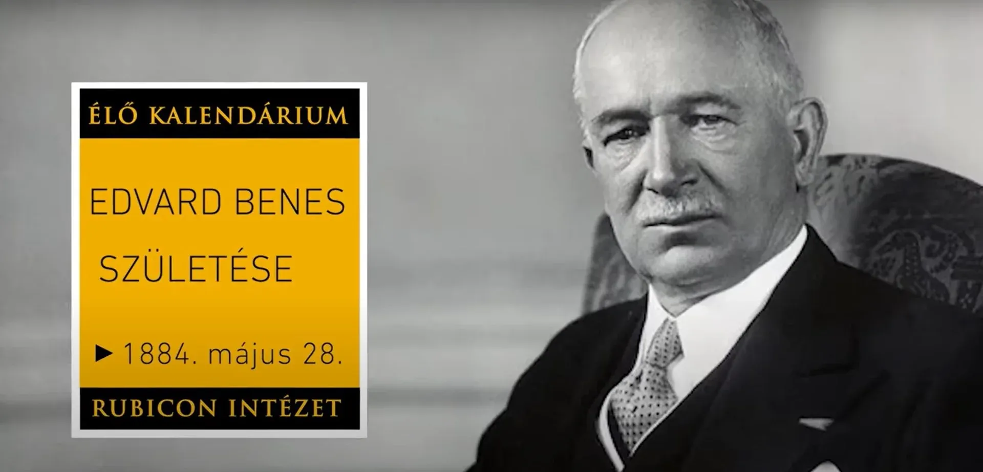 Edvard Benes cseh politikus születése – 1884. május 28. - kiemelt kép