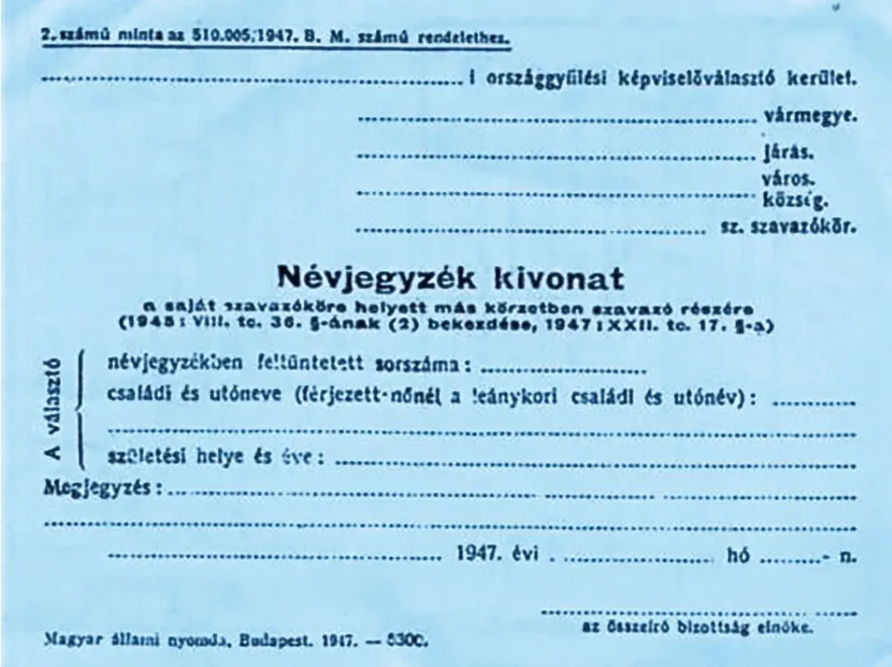 A kékcédulás választások - kiemelt kép